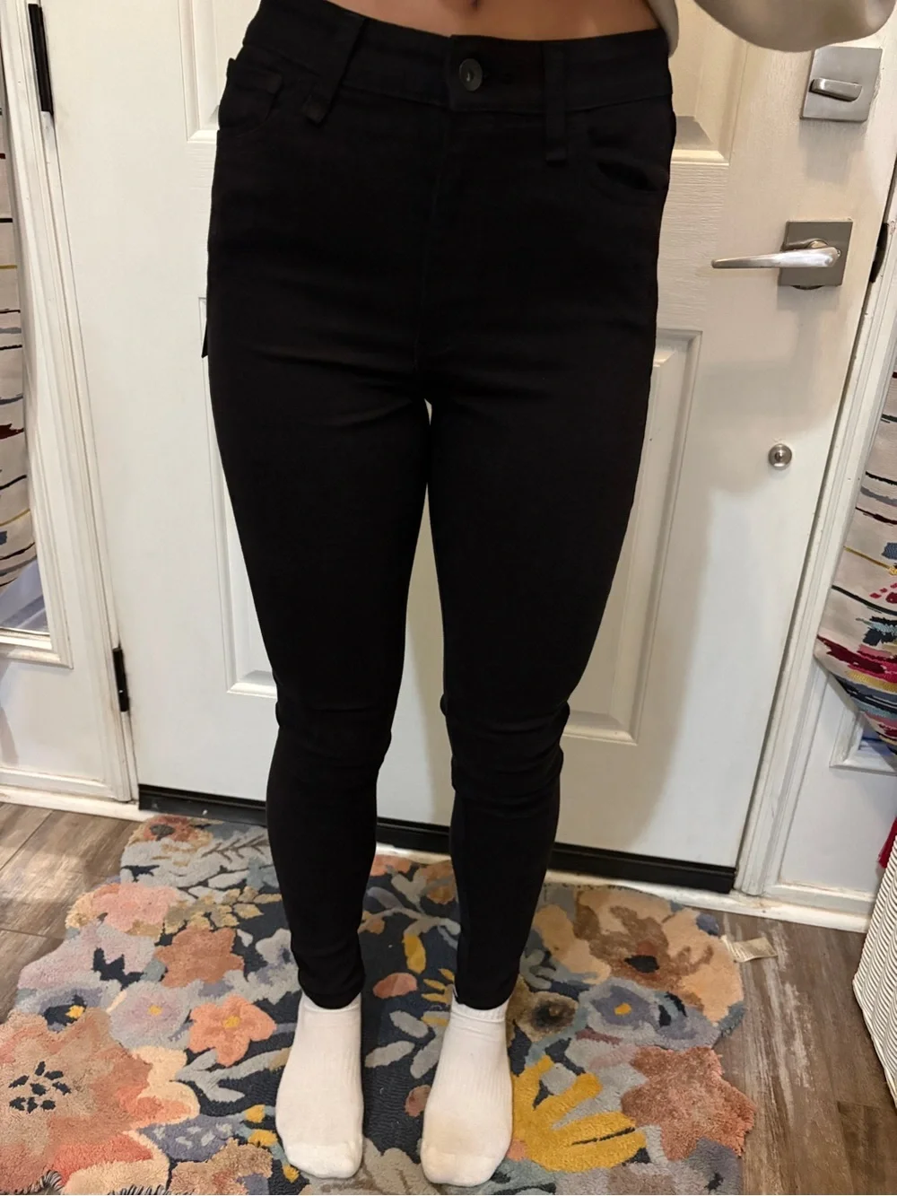 NEW ! NWT RAG & BONE Nina High-Rise Skinny Jeans Black 25